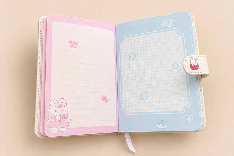 مجموعة أدوات مكتبية كيوت – 🍎Cat & Apple Stationery Set