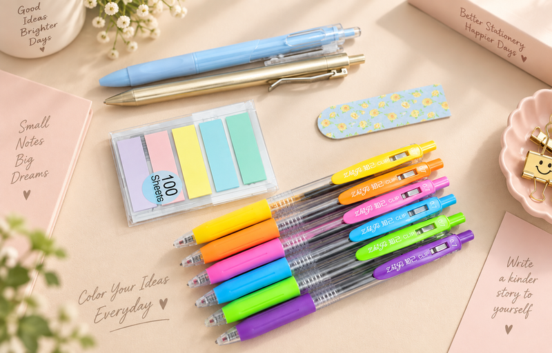 Pastel Kawaii Stationery Collection | مجموعة القرطاسية الباستيل الكيوت 🩵✨