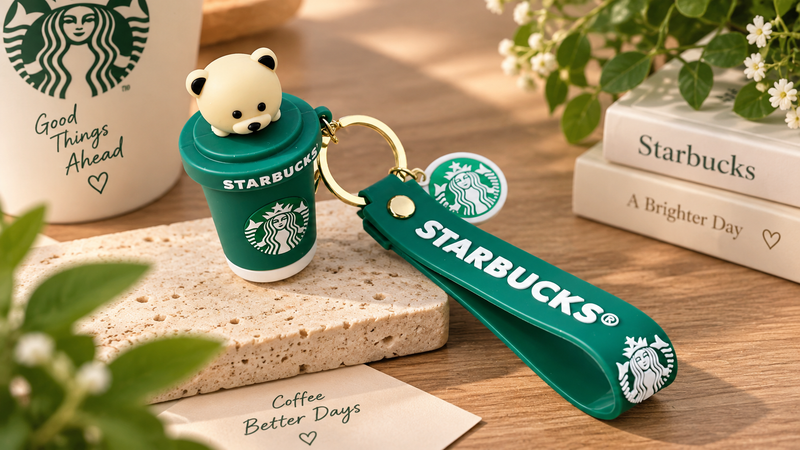 Starbucks Bear Keychain – ميدالية ستاربكس الدب اللطيف🧸