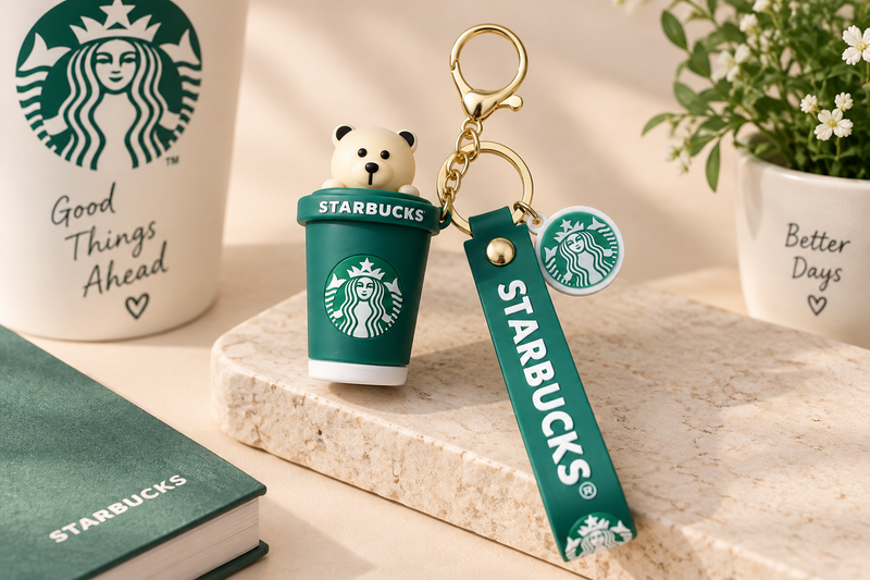 Starbucks Bear Keychain – ميدالية ستاربكس الدب اللطيف🧸
