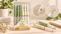 قلم جيل ازرق🌱 ODEMEI GP-9560 – أقلام بتصميم براعم لطيف 0.5 مم