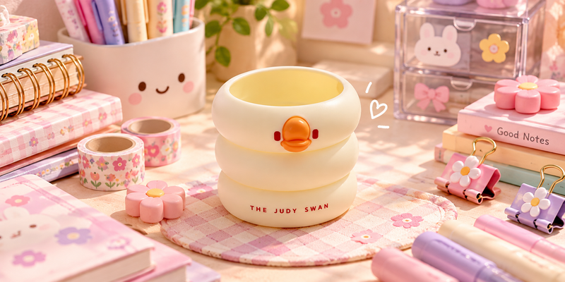 🐥 منظم أقلام The Judy Swan – Duck Pen Holder