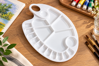 🎨 باليتة ألوان بلاستيك للرسم – Plastic Artist Palette