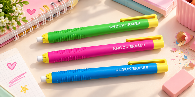 🖊️ M&G Knock Eraser – ممحاة قلم عملية بألوان زاهية
