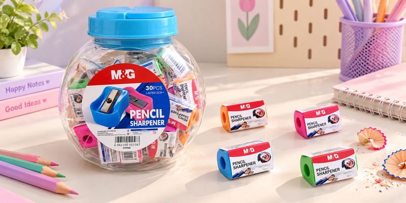 براية أقلام M&G ملونة – M&G Colorful Pencil Sharpener 💙🩷🧡💚