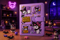 دفتر كيوت كورومي A5 بغلاف جلد فاخر وإغلاق مغناطيسي | Kawaii Notebook
