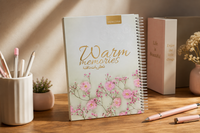 كشكول ١٠٠ ورقة الأديب Warm Memories هارد كفر سلك – تصميم ورود فاخر للمذاكرة والتدوين