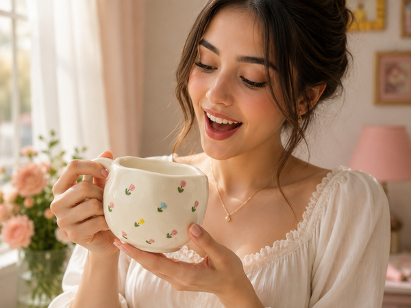 مج شي إن سيراميك زهري أنيق – حجم متوسط 🌷☕️